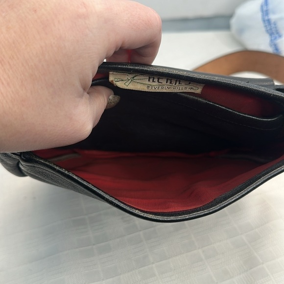 Vintage Kerr's Natl. Capital Gun Club Buckle Leather Belt and Pouch in black - Picture 6 of 10